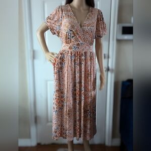 Torrid Medallion Midi Dress Size 1